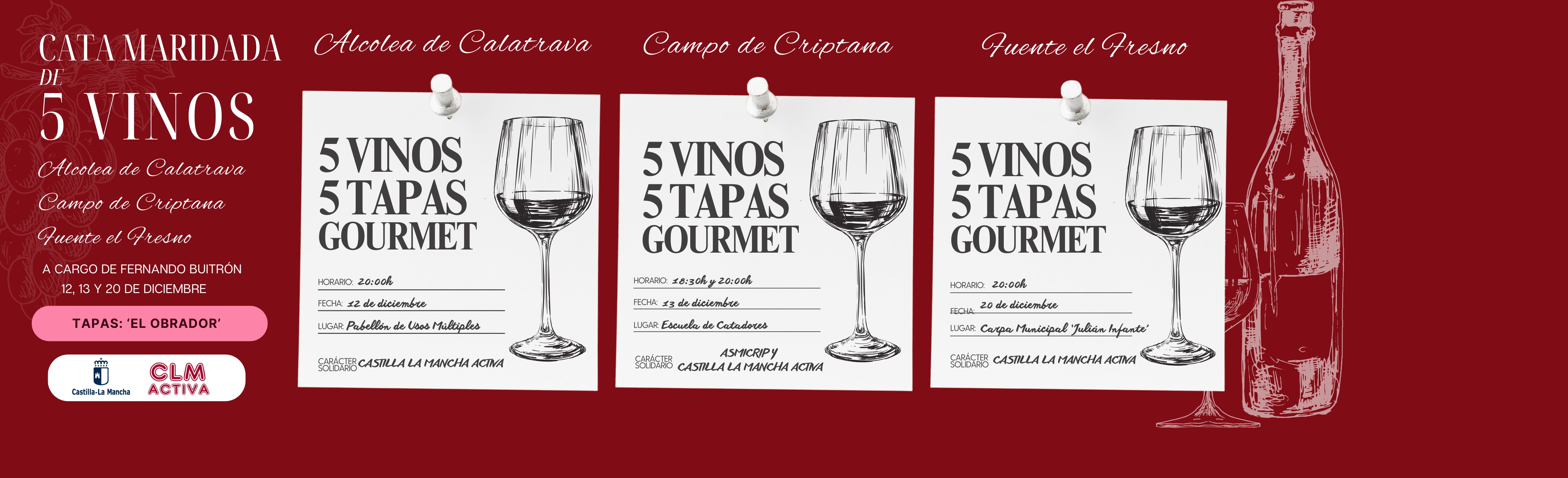 Conoce más sobre las catas maridadas patrocinadas por la Junta de Comunidades de Castilla-La Mancha