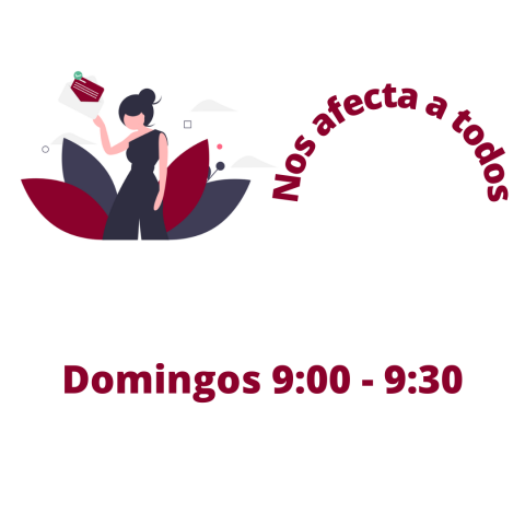 chica sentada en una flor con el nombre y el horario del programa
