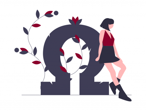 logo y una chica