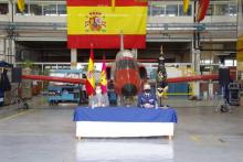 Consejera de Educación, Cultura y Deportes en el acto de cesión de un avión Falcon del Ejército del Aire al CIFP
