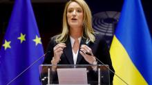 La presidenta del Parlamento Europeo, Roberta Metsola, viaja a Kiev