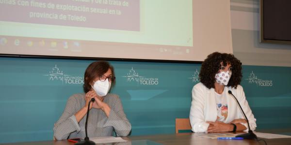 Un momento de la rueda de prensa para informar de la colaboración de Diputación y Médicos del Mundo En la provincia de Toledo
