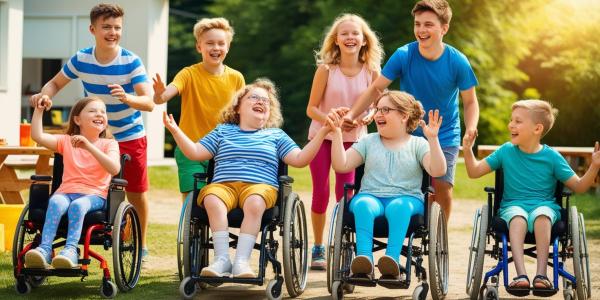 Niños disfrutando en un campamento de verano